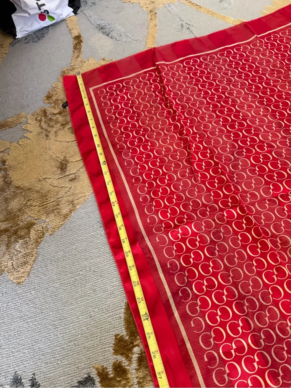 Red GUCCI silk Silk Scarf - Luxury Home Accent